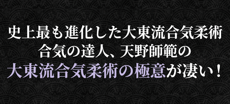 史上最も進化した大東流合気柔術合気の達人,天野師範の大東流柔術の極意が凄い！
