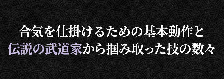 合気を仕掛けるための基本動作と伝説の武道家から掴み取った技の数々