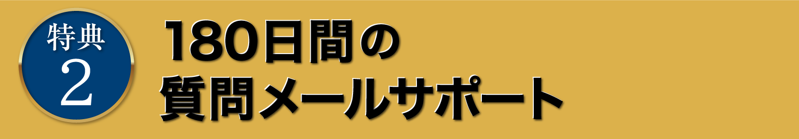 特典2 180日間の質問メールサポート