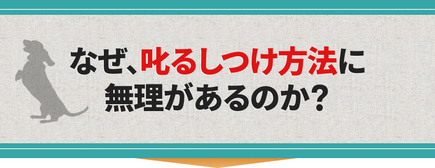なぜ、叱るしつけ方法に無理があるのか?