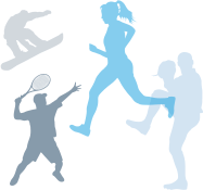 スポーツをする人々