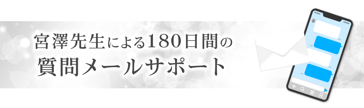 180日間の質問メールサポート